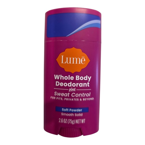 Lume Whole Body SMOOTH SOLID Deodorant Stick  Soft Powder Scent (2.6 oz) - Picture 1 of 2